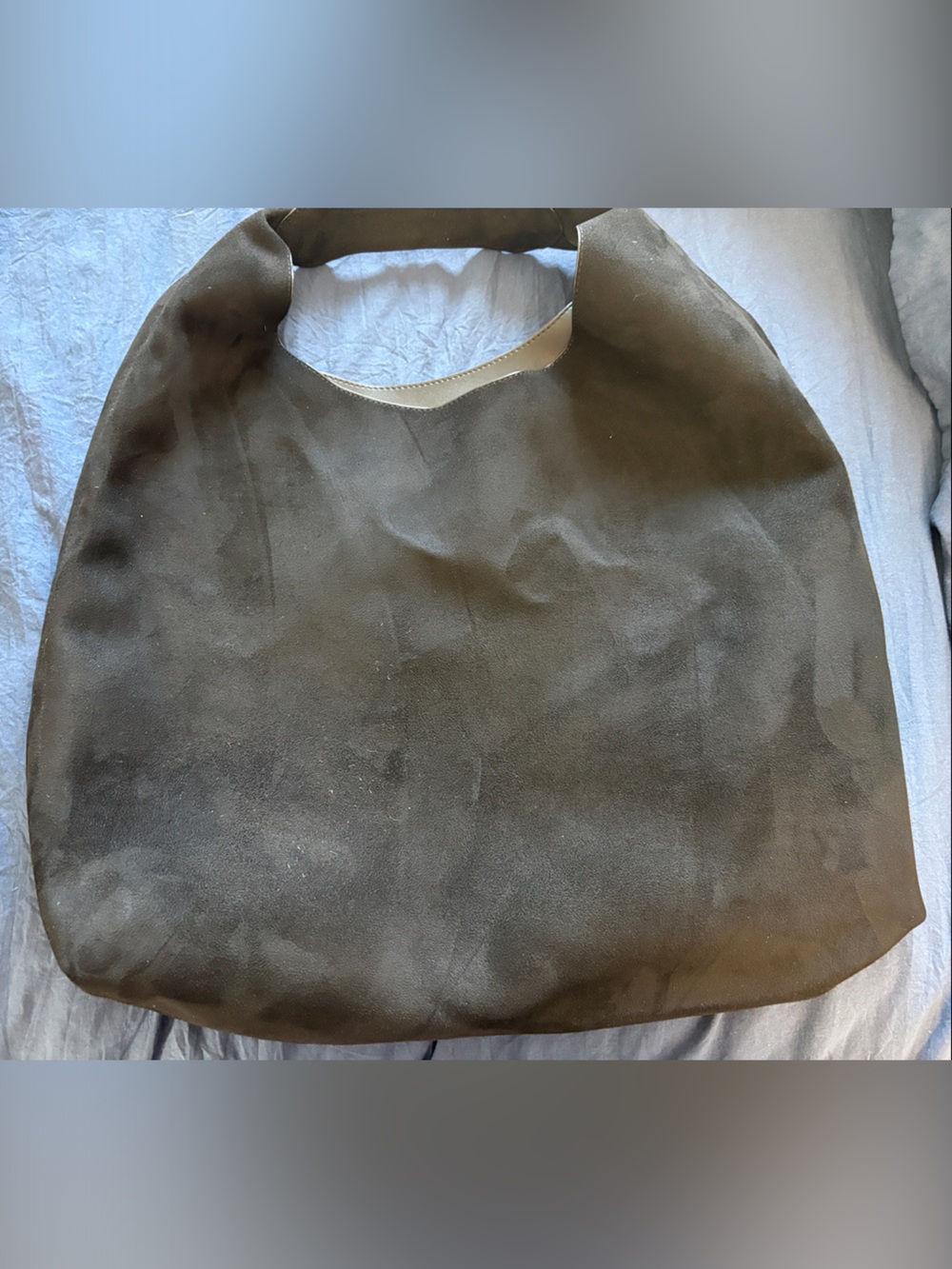 GAP Olive Brown Suede Shoulder Bag